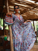Shibori Kaftan Dress