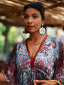 Shibori Kaftan Dress